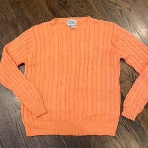 Orange cable knit lilly sweater size s